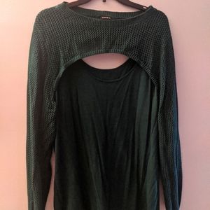 Torrid peek a boo sweater